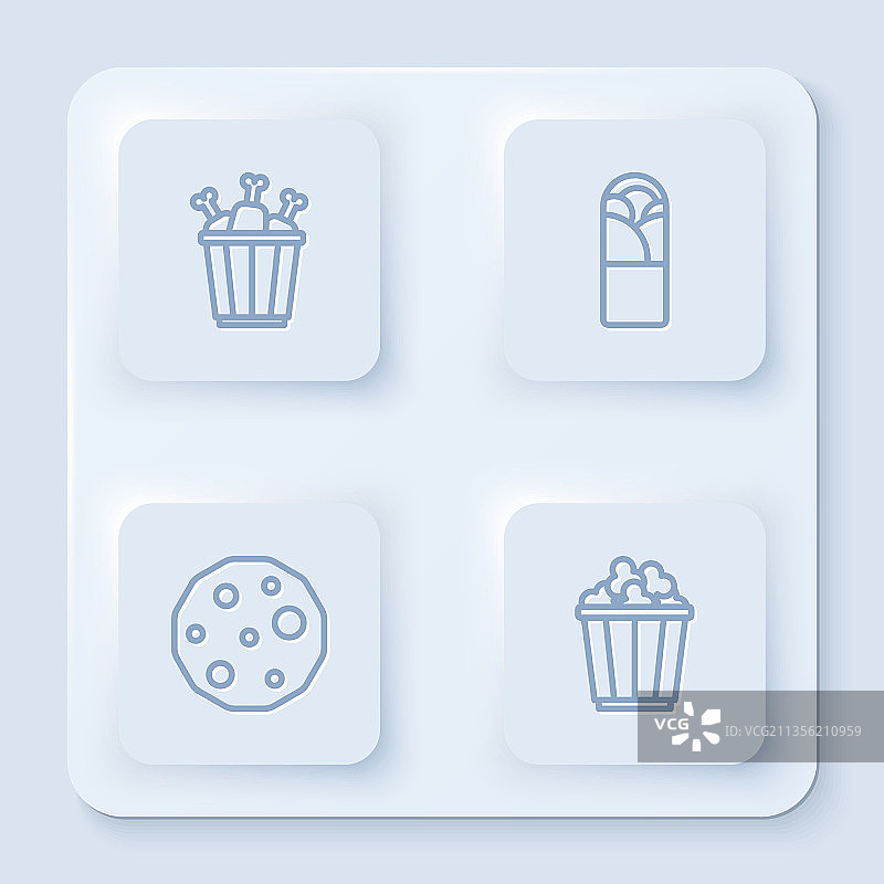 盒装鸡腿肉串图片素材