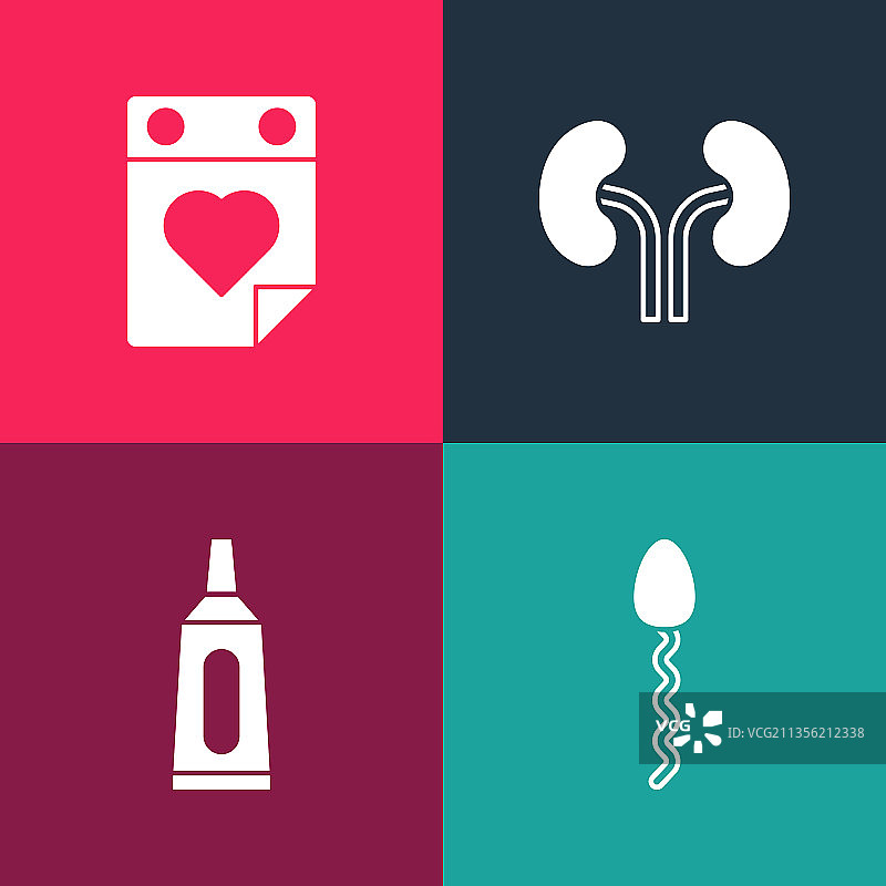 波普艺术精子药膏霜管图片素材