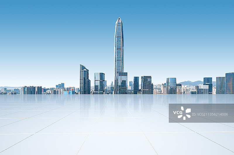 深圳城市建筑地板广场背景图片素材