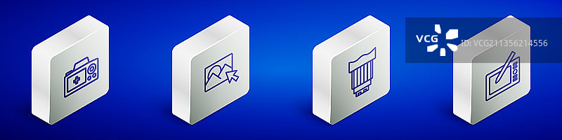 2.5D等距线条相机修图图片素材