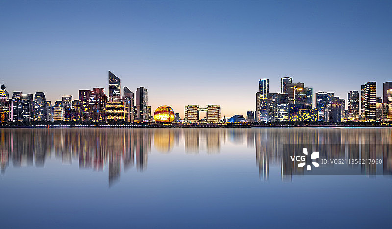 钱江新城夜景图片素材