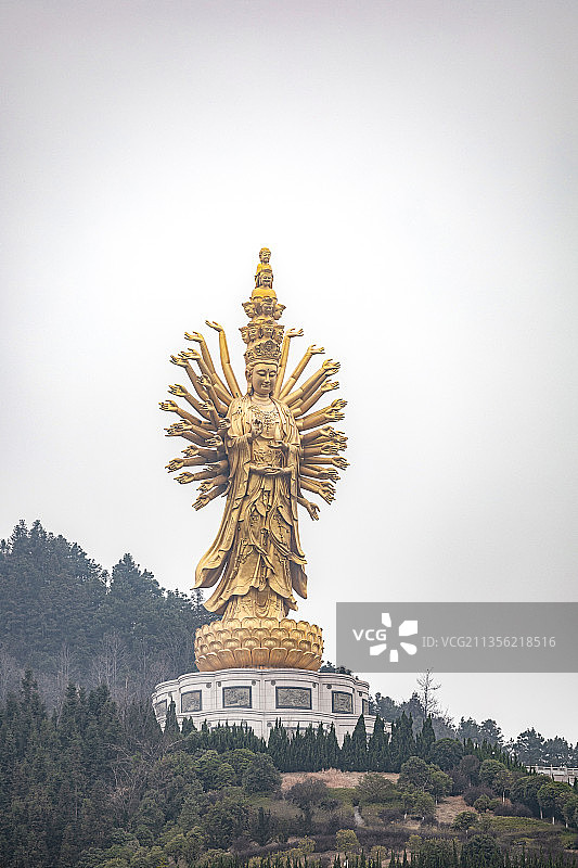 宁乡市沩山密印寺千手观音图片素材