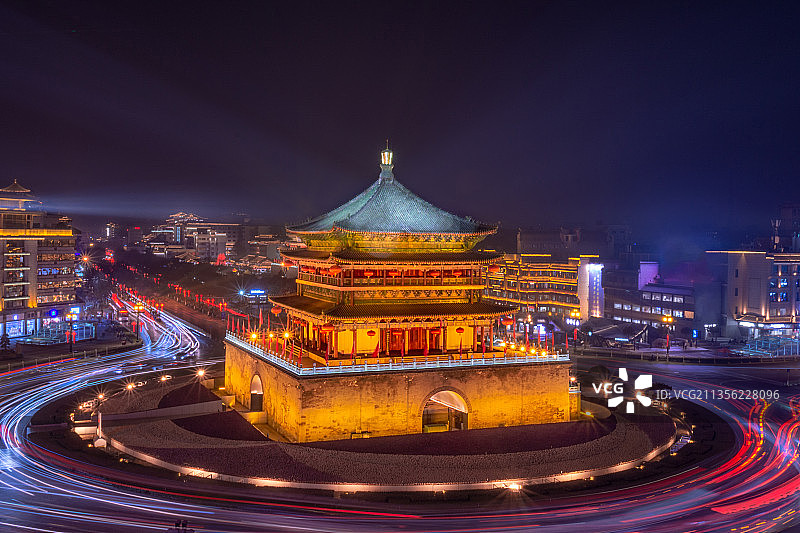 西安钟楼图片素材