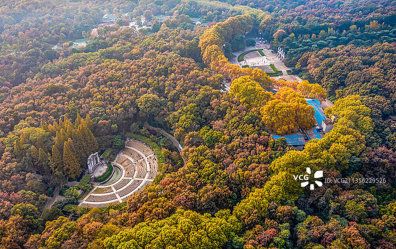 南京中山陵和音乐台图片素材