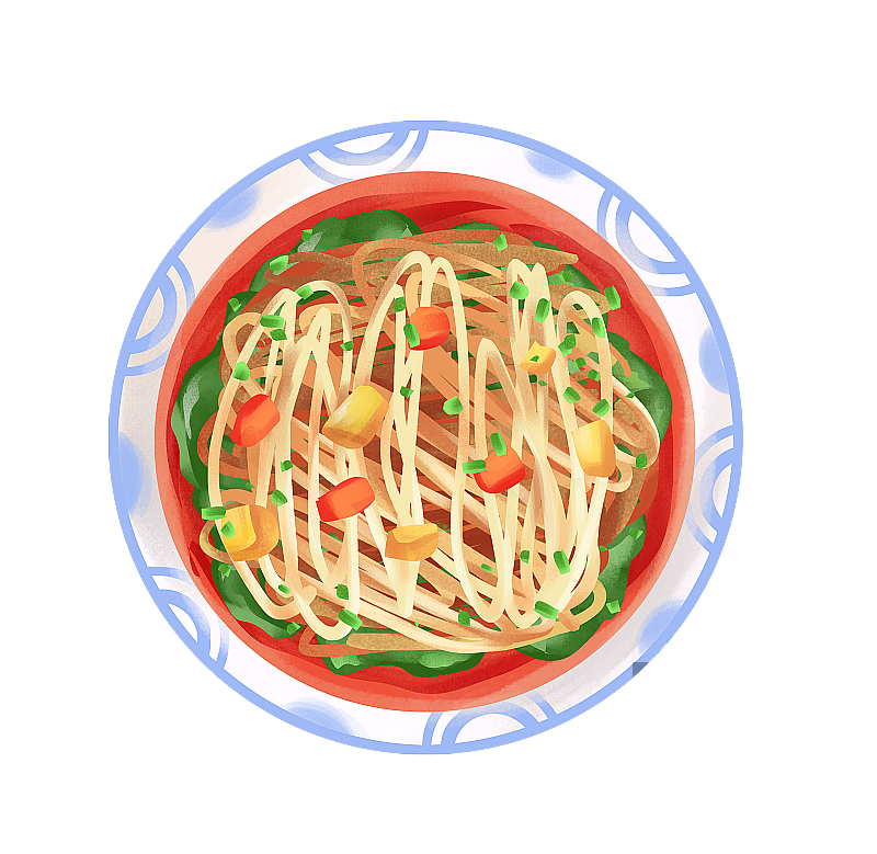 中国传统美食 浇头面图片素材