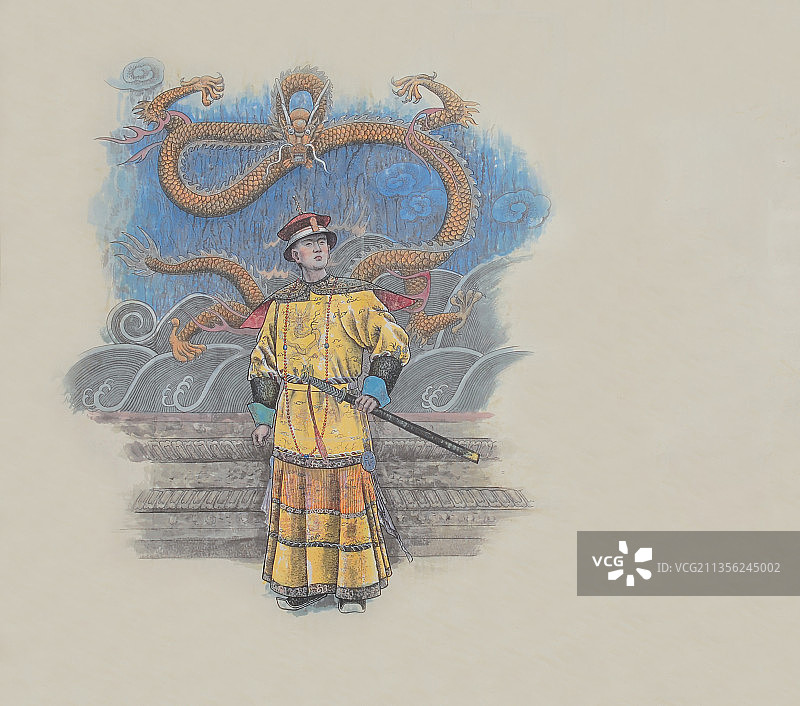 圣祖清圣祖爱新觉罗·玄烨图片素材