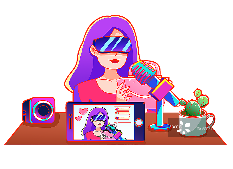 网红直播图片素材