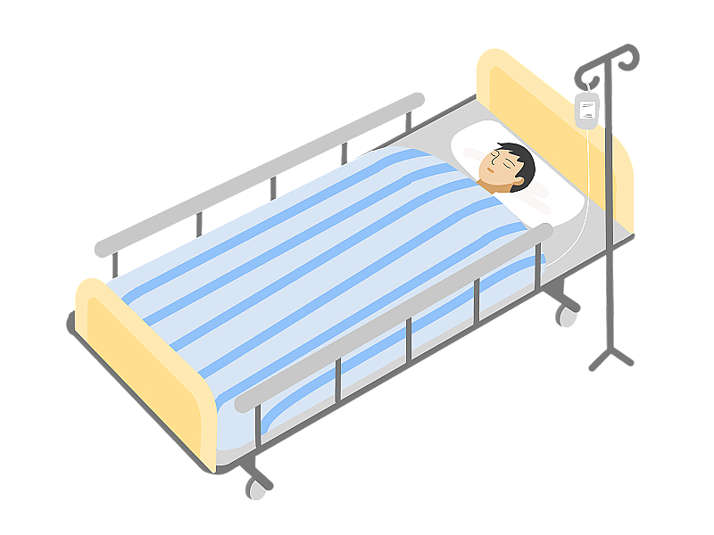 医院医疗病床插画图片素材