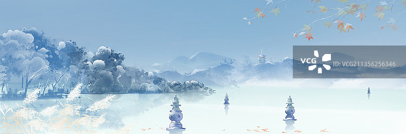 中国风水墨背景设计素材冬天节气寒冷背景图片素材