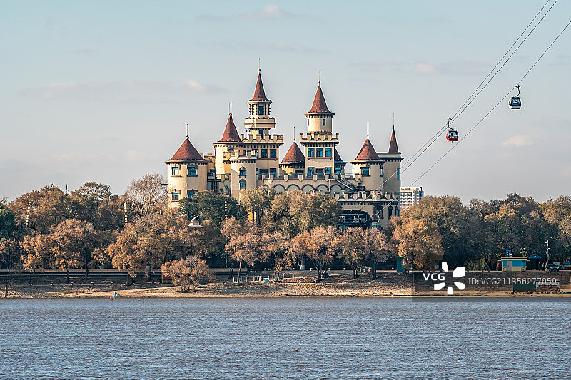 中国黑龙江省哈尔滨市太阳岛景区图片素材