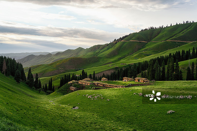 琼库什台古村图片素材