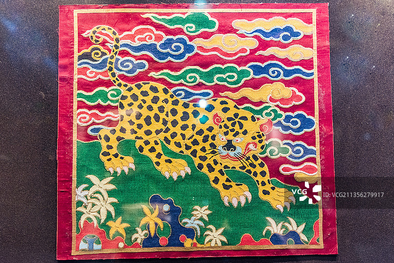 中国明代武官补三品豹图片素材