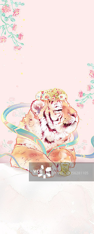 巨大虎福-细嗅蔷薇图片素材