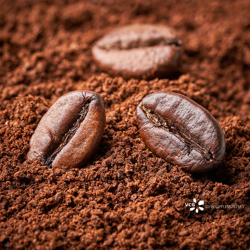 咖啡豆研磨粉图片素材