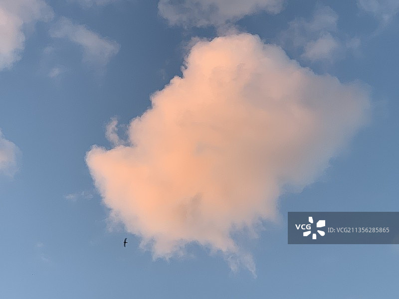 日落时天空的低角度视图图片素材