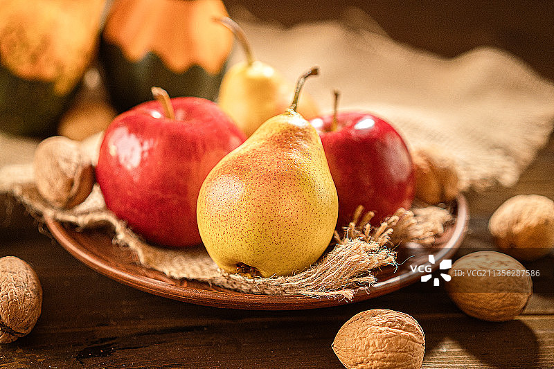 桌上水果的特写镜头图片素材