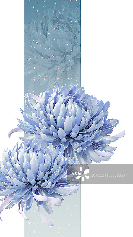 3D中国风国潮花卉主题插图图片素材