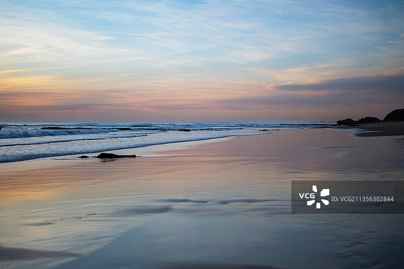 澳大利亚维多利亚州波特西海滩日落风光图片素材