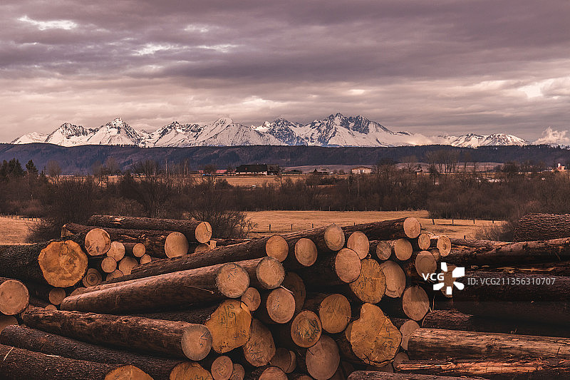 斯洛伐克雪山景观图片素材