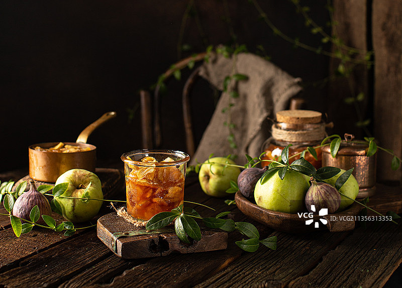 桌上食物的特写镜头图片素材