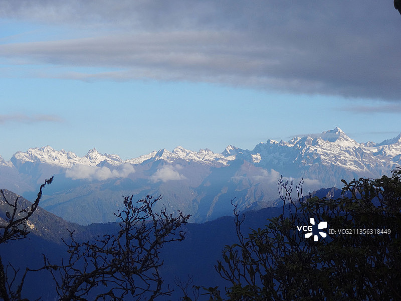 尼泊尔塔普勒琼雪山风光图片素材