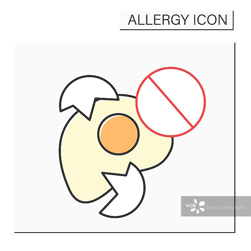 食物颜色过敏彩色图标图片素材