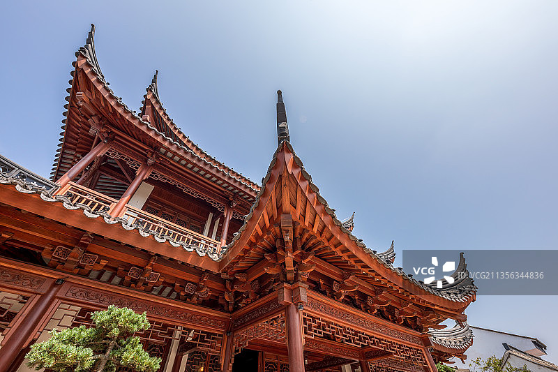 上海市奉贤区清溪古镇望海楼图片素材