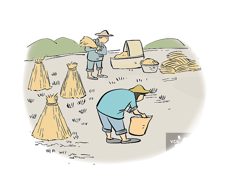 收割庄稼图片素材