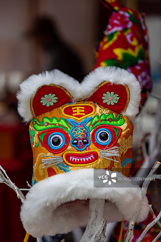 手工儿童虎头帽图片素材