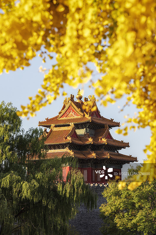 角楼秋色图片素材