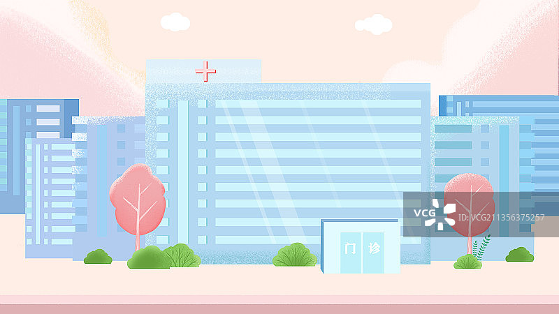 医院场景插画图片素材