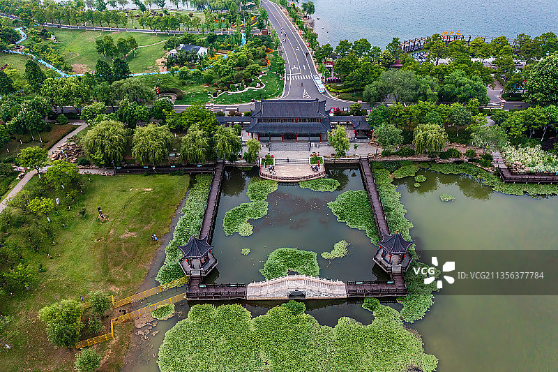 江苏省连云港市东海县西双湖航拍图片素材
