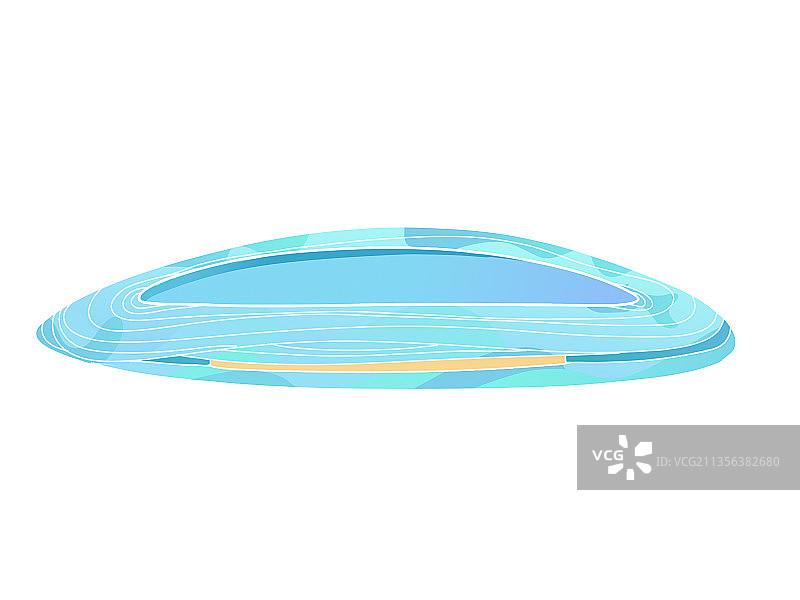 滑雪运动比赛场所北京标志性地标建筑体育场所国风插画图片素材