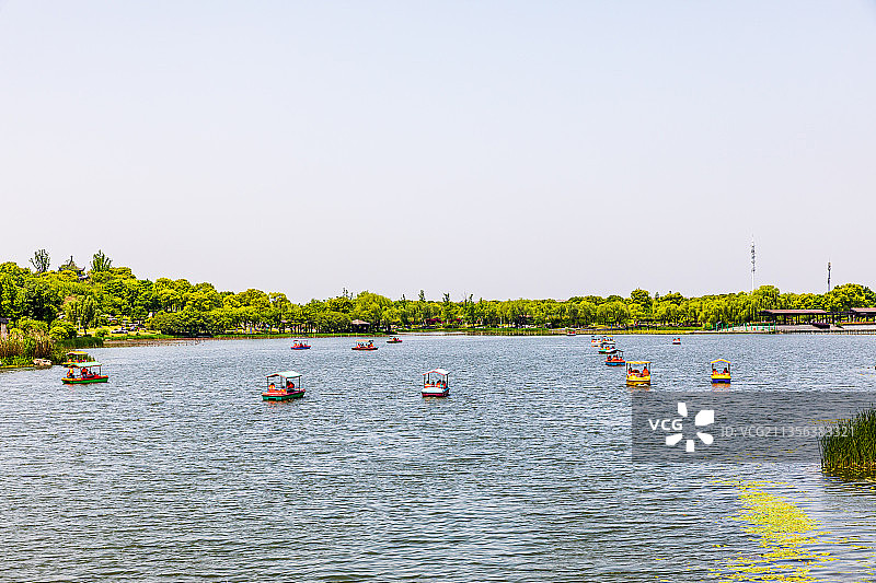 江苏苏州工业园区阳澄湖风光图片素材