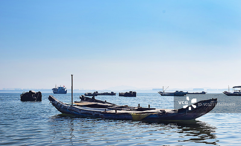 厦门后田渔村的渔船图片素材