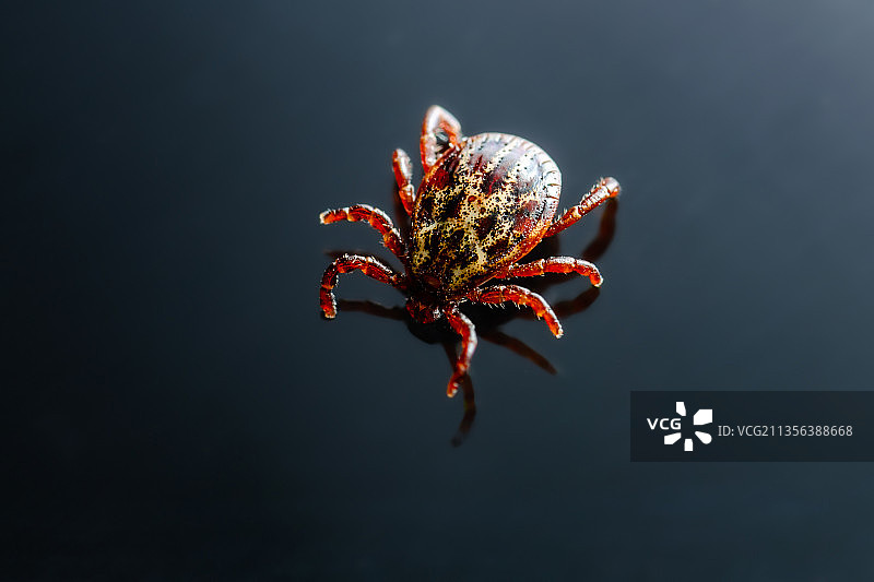 模糊背景上的红色花朵特写图片素材