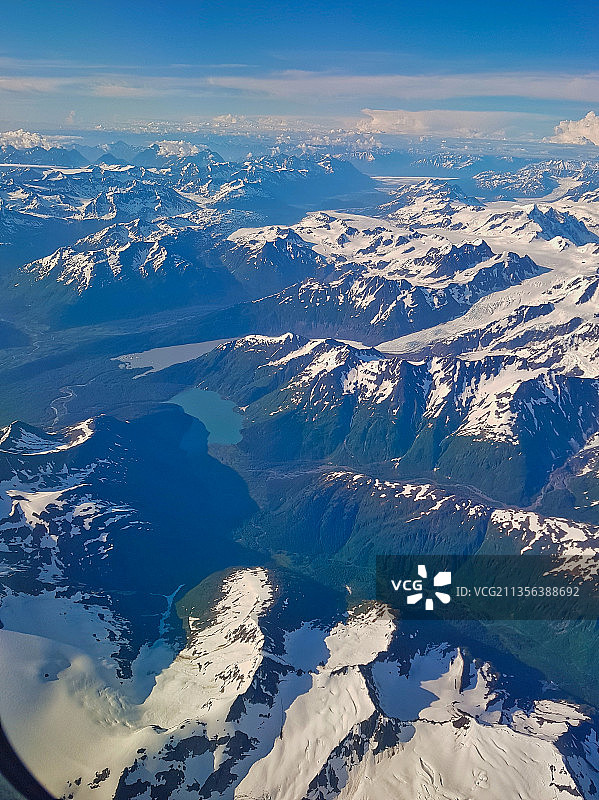 美国阿拉斯加州希利雪山航拍图片素材