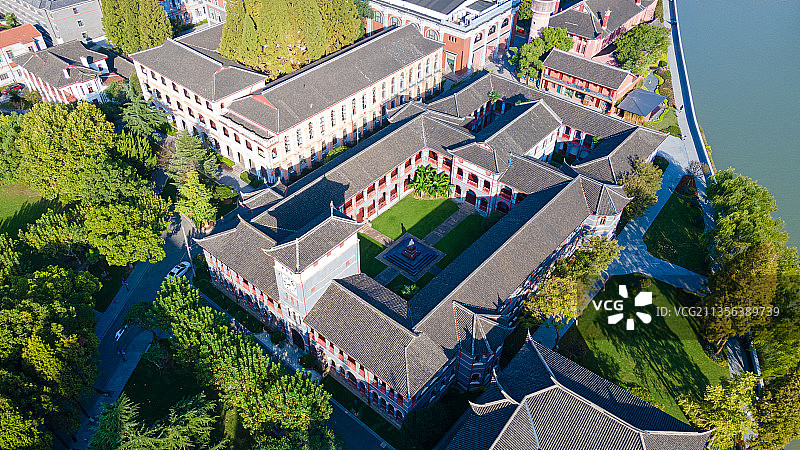华东政法大学 航拍 韬奋楼 圣约翰大学 教学楼图片素材
