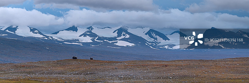 瑞典国王小径雪山风光图片素材
