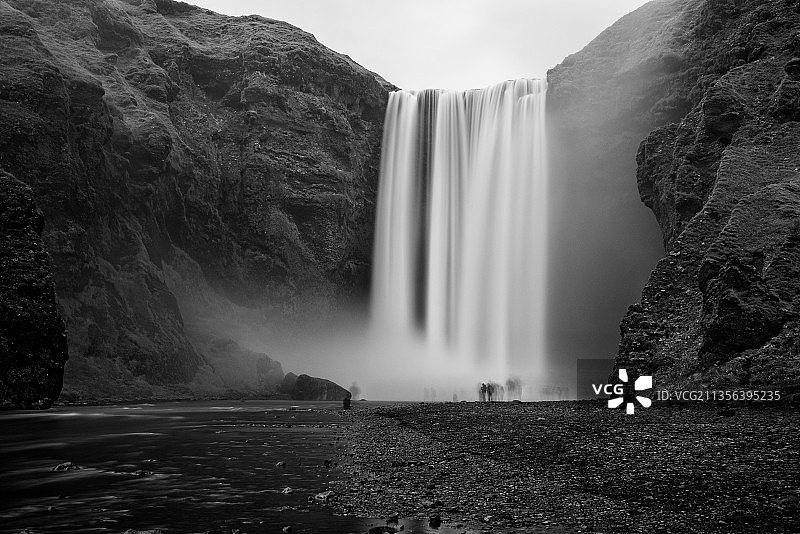 冰岛南部地区瀑布风景图片素材