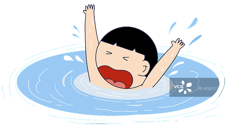 元素：溺水的孩子图片素材