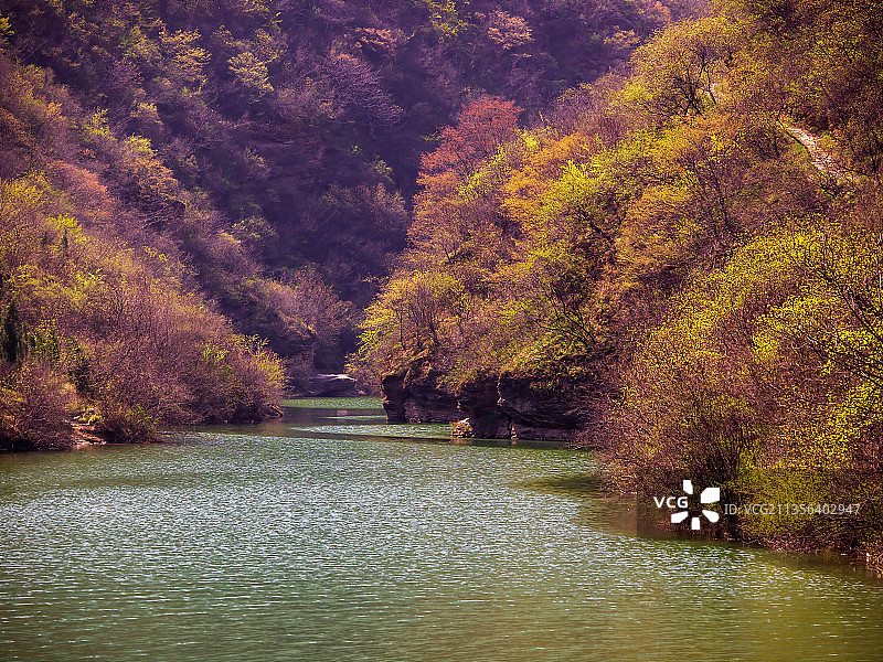 郑州巩义青龙山-慈云寺-后寺河景区春天图片素材