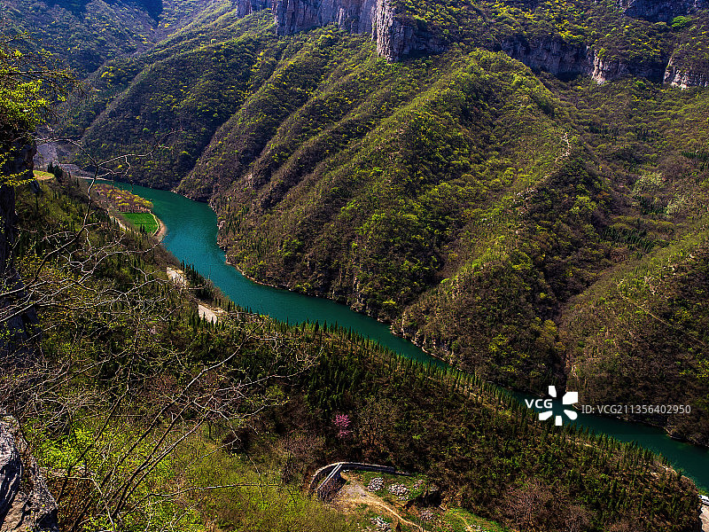 郑州巩义青龙山-慈云寺-后寺河景区春天图片素材