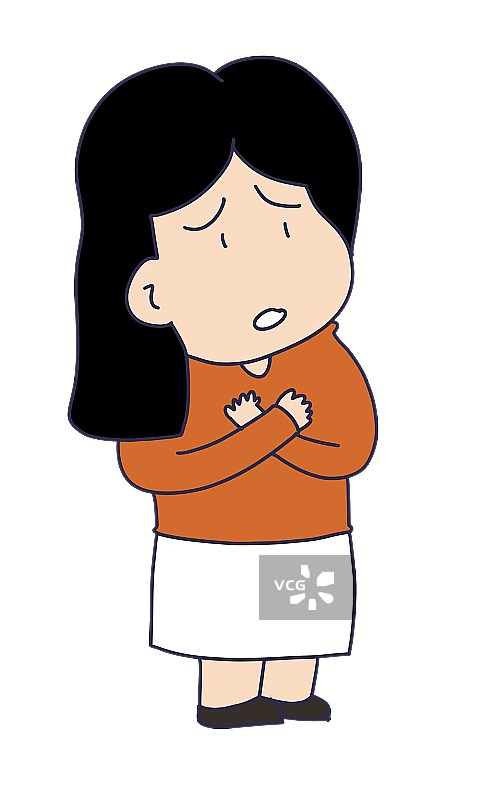 元素：愁眉苦脸的女性图片素材