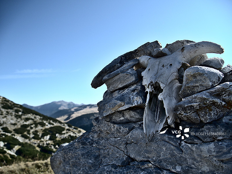 罗马尼亚雷泰扎图尔米克山脉岩层特写图片素材