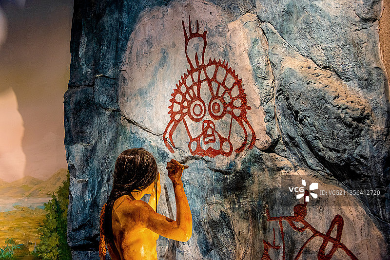 中国宁夏银川贺兰山岩画景区银川世界岩画馆图片素材