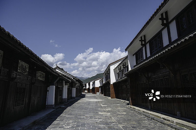 陕西汉中华阳景区古镇风光图片素材