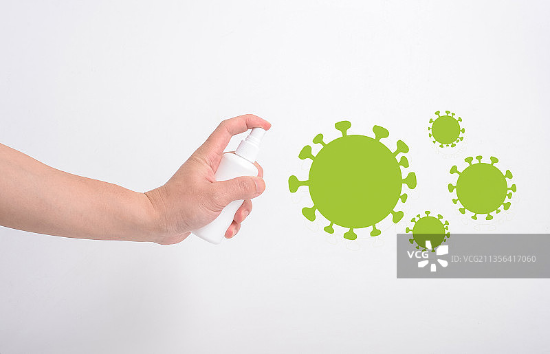 酒精消灭病毒图片素材