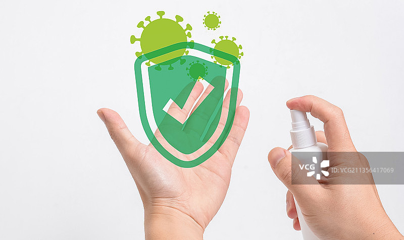 酒精消灭病毒图片素材