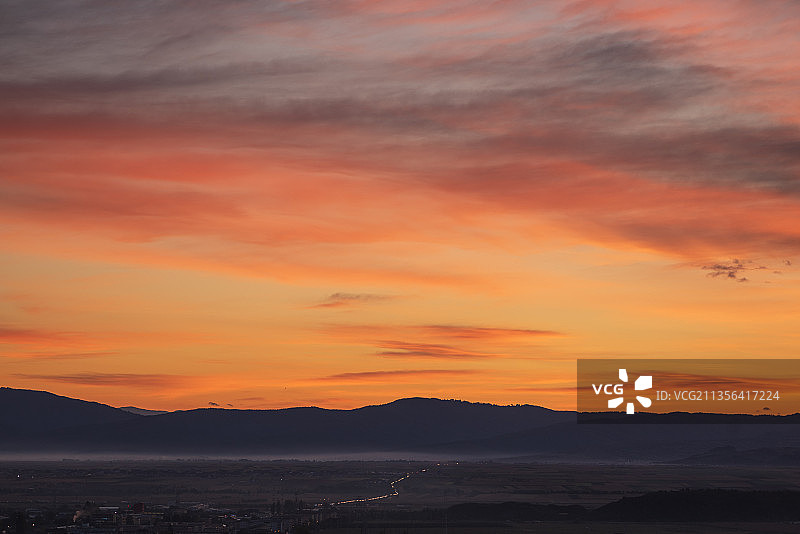 罗马日落时分的壮丽天空景色图片素材
